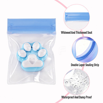 40Pcs 8 Colors Transparent EVA Packaging Resealable Bags ABAG-TA0002-29A-1