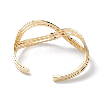 Brass Cuff Bangle BJEW-P168-D02-1