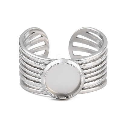 304 Stainless Steel Cuff Ring Components SA-CBA82C8-03A-P-1