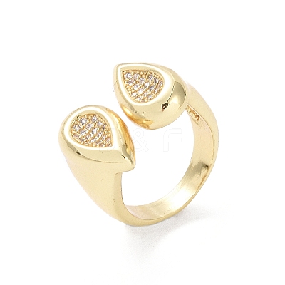 Brass Cuff Finger Rings RJEW-H227-02G-02-1