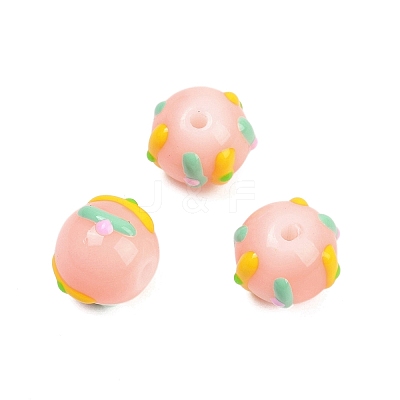 Baking Paint Glass Enamel Beads LAMP-R004-05K-1