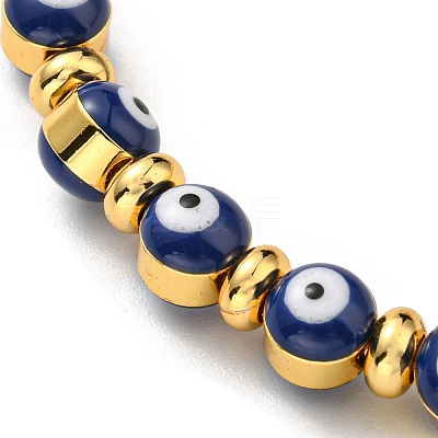 Evil Eye Enamel Beaded Bangles BJEW-G675-04G-01-1