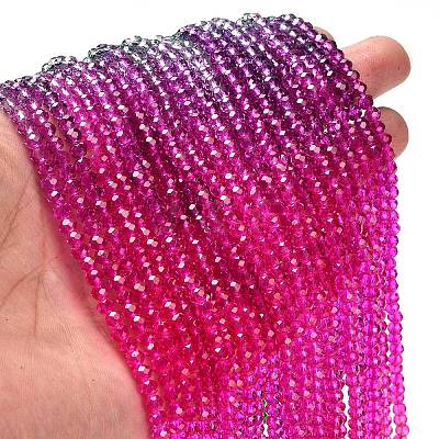 Transparent Painted Glass Beads Strands DGLA-A034-T3mm-A24-1