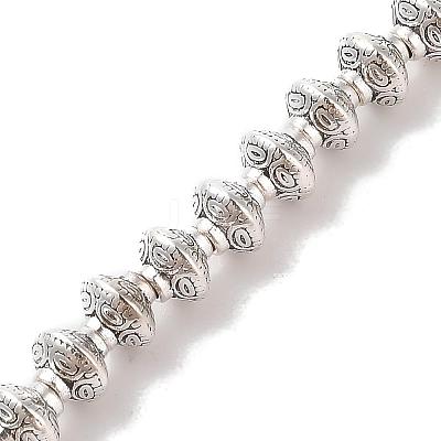 Tibetan Style Bicone Alloy Bead Strands TIBEB-O007-14-RS-1