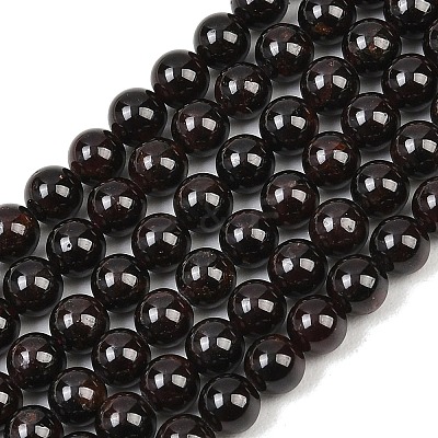 Garnet Round Beads Strands G-O081-03-6mm-1