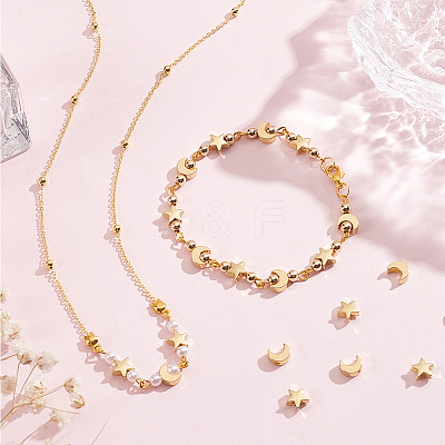 20Pcs 2 Style Brass Beads KK-BC0010-42-1