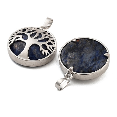 Natural Sodalite Pendants G-P350-D16-1
