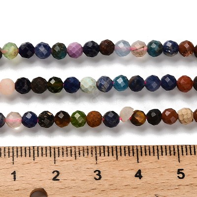 Natural Mixed Gemstone Beads Strands G-RM2025-A16-4mm-1