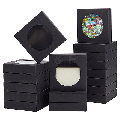 Cube Kraft Paper Storage Gift Boxes CON-WH0095-101C-02-1