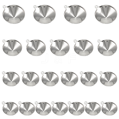 304 Stainless Steel Pendant Rhinestone Settings STAS-UN0010-26-1