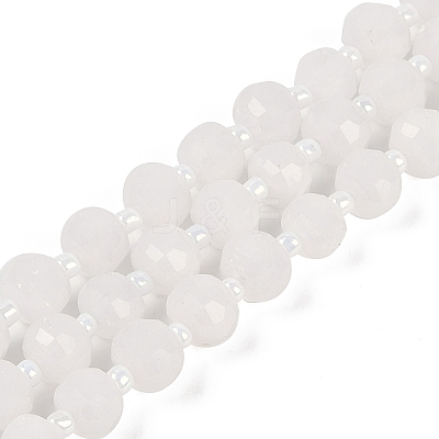 Natural White Jade Beads Strands G-H057-A22-07-1