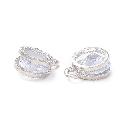 Alloy Clear Cubic Zirconia Charms LS-ZIRC-A022-04P-1