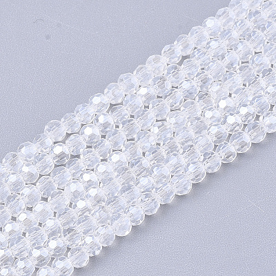 Electroplate Glass Beads Strands EGLA-T013-04-M-1