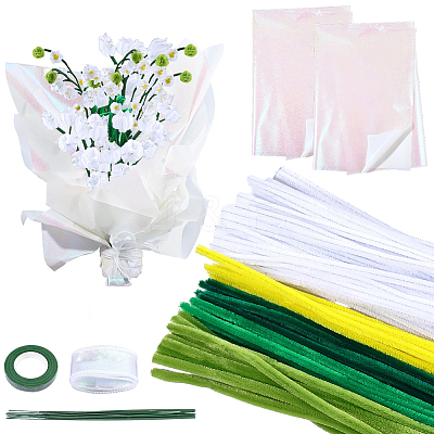 DIY Chenille Stem Tinsel Garland Craft Kits DIY-SC0033-14C-1
