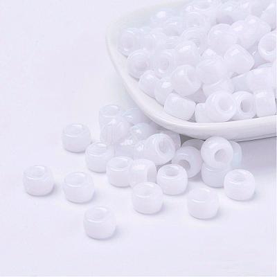 Opaque Acrylic European Large Hole Beads PL338-1-1