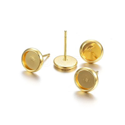 304 Stainless Steel Stud Earring Findings X-STAS-P210-46G-02-1