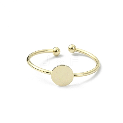 Brass Open Cuff Ring Findings KK-P232-01G-1