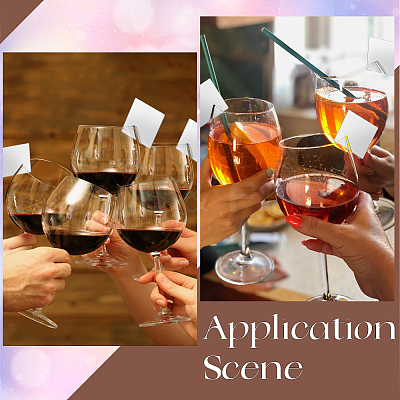 Acrylic Mirror Wine Glass Charms AJEW-SC0002-53A-02-1
