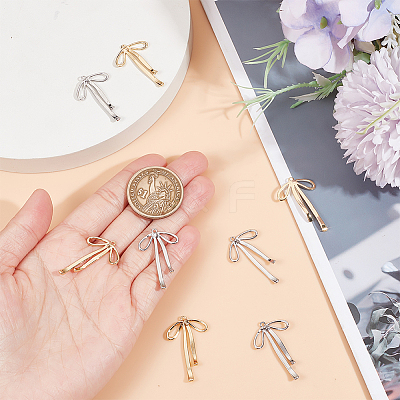8Pcs 2 Colors Brass Pendants KK-GO0001-68-1