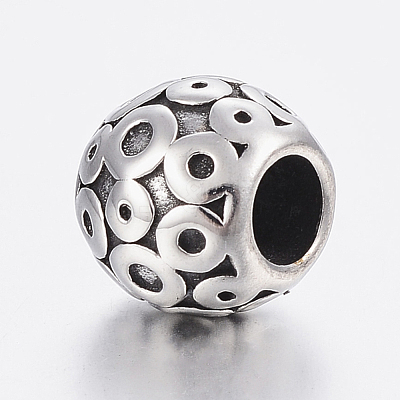 304 Stainless Steel European Beads Enamel Settings STAS-H440-53AS-1