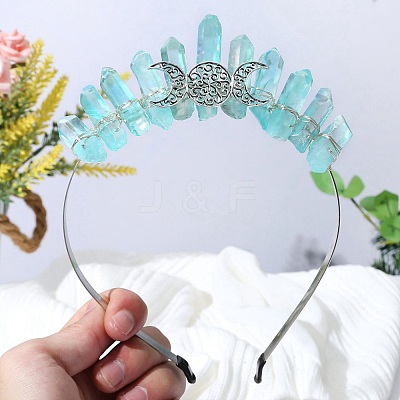 Raw Natural Quartz Hair Bands PW-WG74161-08-1