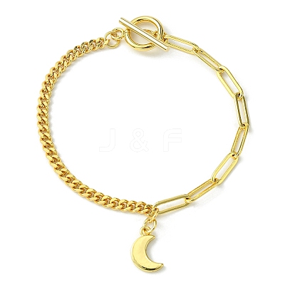 Golden Brass Charm Bracelets BJEW-JB10021-02-1