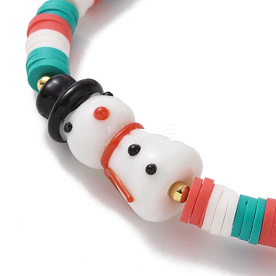 3Pcs 3 Styles Polymer Clay Heishi Surfer Stretch Bracelets Set BJEW-TA00262-1
