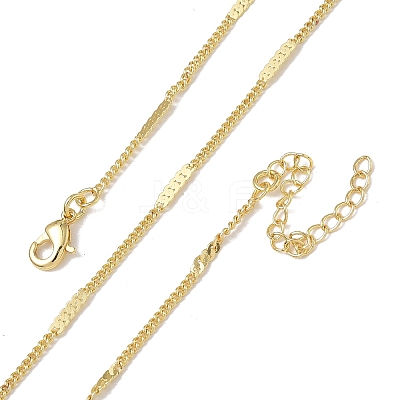 2MM Brass Curb Chain Necklaces for Women KK-CBA4FD4-15G-1