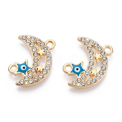 Moon Alloy Enamel Connector Charms LS-ENAM-T013-13KC-01-1