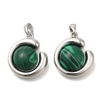 Synthetic Malachite Pendants KK-K388-01P-1