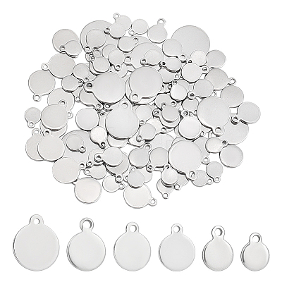 Wholesale Unicraftale 6 Style 304 Stainless Steel Blank Charms 