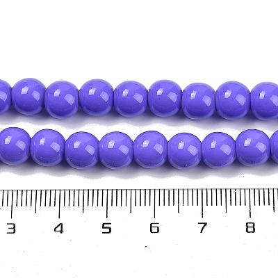 Painted Glass Bead Strands DGLA-S071-8mm-B41-1