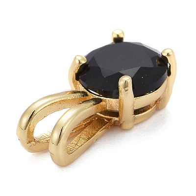 Brass Micro Pave Cubic Zirconia Pendants X-KK-P192-04-G04-1