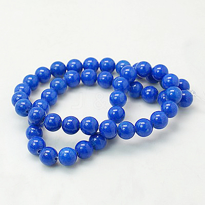 Natural Mashan Jade Round Beads Strands G-D263-12mm-XS08-1