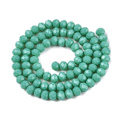 Opaque Solid Color Imitation Jade Glass Beads Strands EGLA-A044-P6mm-D31-1