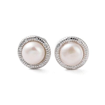 925 Sterling Silver Studs Earring EJEW-H002-12P-1