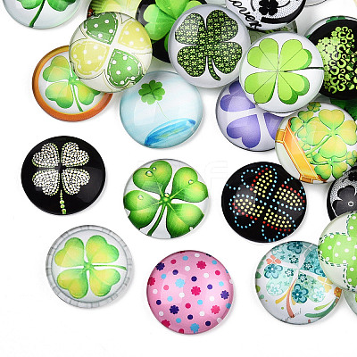 Flatback Glass Cabochons for DIY Projects GGLA-ZX026-25mm-07A-1