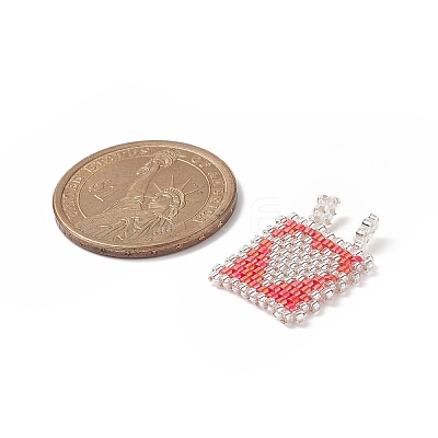 2Pcs 2 Style Handmade Loom Pattern MIYUKI Seed Beads PALLOY-MZ00087-1