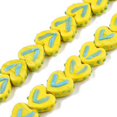 Opaque Handmade Bumpy Lampwork Beads Strands LAMP-T017-20-B02-1