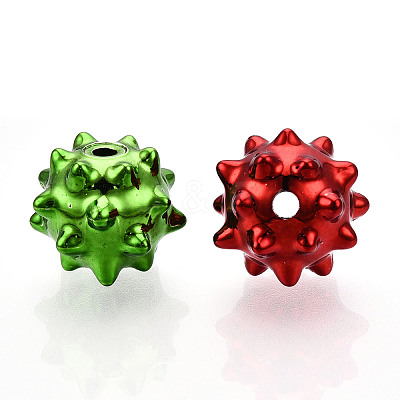 UV Plating Opauqe Acrylic Beads X-PACR-T017-07-1