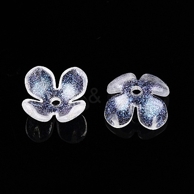 Transparent Acrylic Bead Caps X-OACR-ZX006-20-1