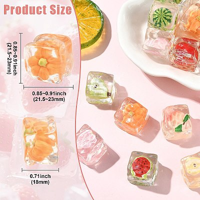20Pcs 10 Styles Transparent Resin Cabochons RESI-CJ0005-43-1