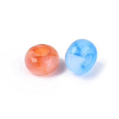 Two Tone Acrylic European Beads OACR-Q200-24-1