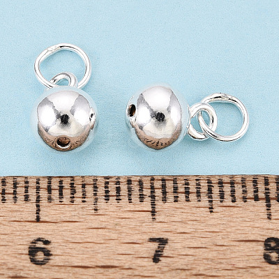 925 Sterling Silver Round Ball Charms STER-T008-25S-01-1