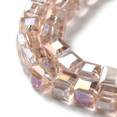 Electroplate Glass Beads Strands LS-EGLA-D018-6x6mm-75-1