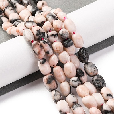 Natural Pink Zebra Jasper Beads Strands G-G146-A21-01-1