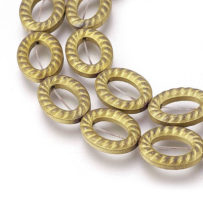 Electroplated Non-magnetic Synthetic Hematite Beads Strands LS-G-P392-P02-1
