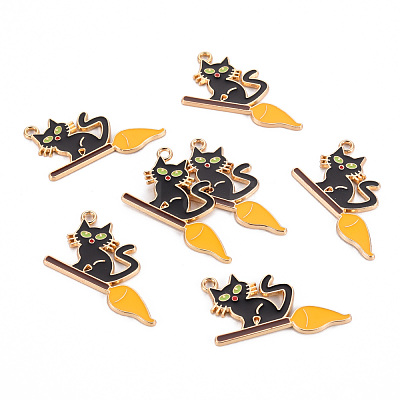 Eco-Friendly Alloy Enamel Pendants X-ENAM-T011-80A-NR-1