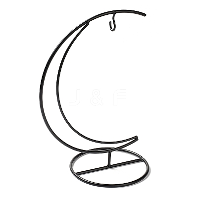 Moon Shaped Glass Bottle Iron Hanging Rack IFIN-Q127-02A-1