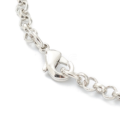 Brass Rolo Chain Necklace Making MAK-F036-01P-1